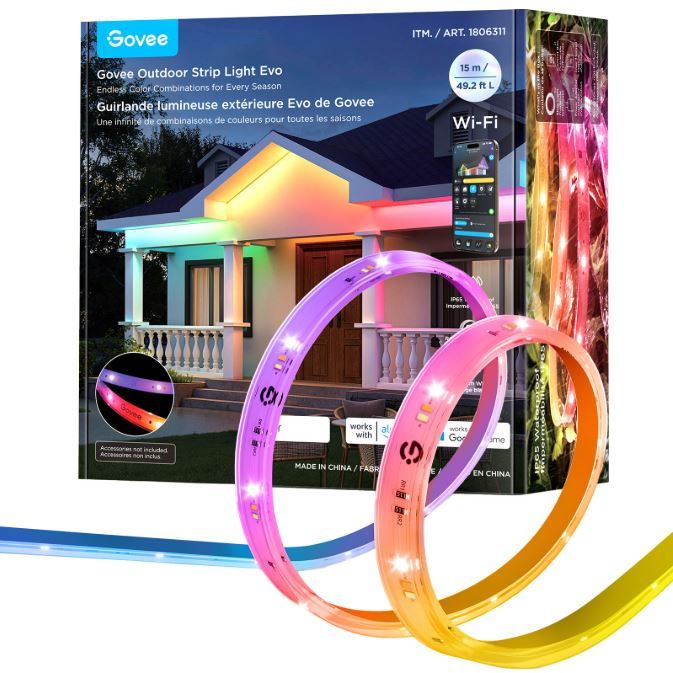 Govee H616D 49.2' RGBIC Smart WiFi Strip Light EVO 1806311 #104297