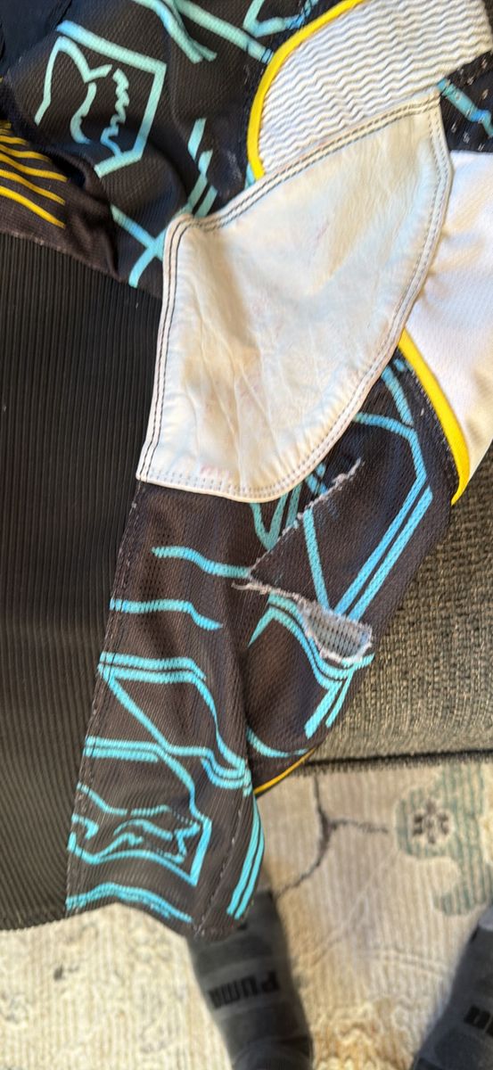 Fox Racing Motocross Pants Black Blue Yellow Size L (32-34) 