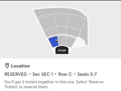 Death Cab for Cutie: I Built You A Tower - 2 Tickets, 3rd Row (Sec 1, Row C)