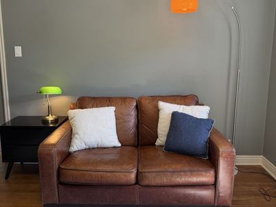 Brown Leather Loveseat - Compact 2-Seater Sofa