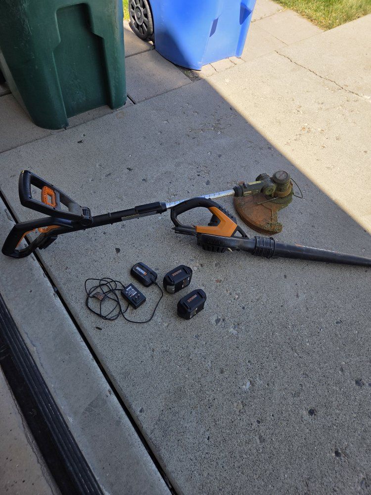 WORX trimmer and blower