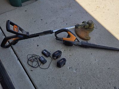 WORX trimmer and blower