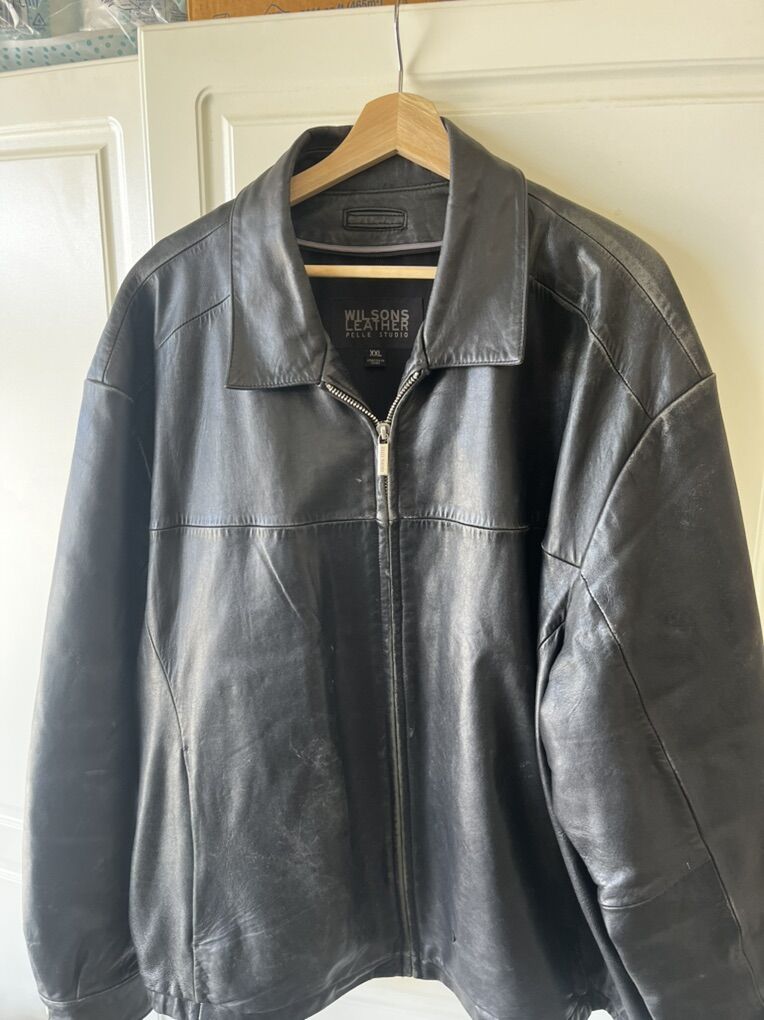 MENS LEATHER JACKET 2XL