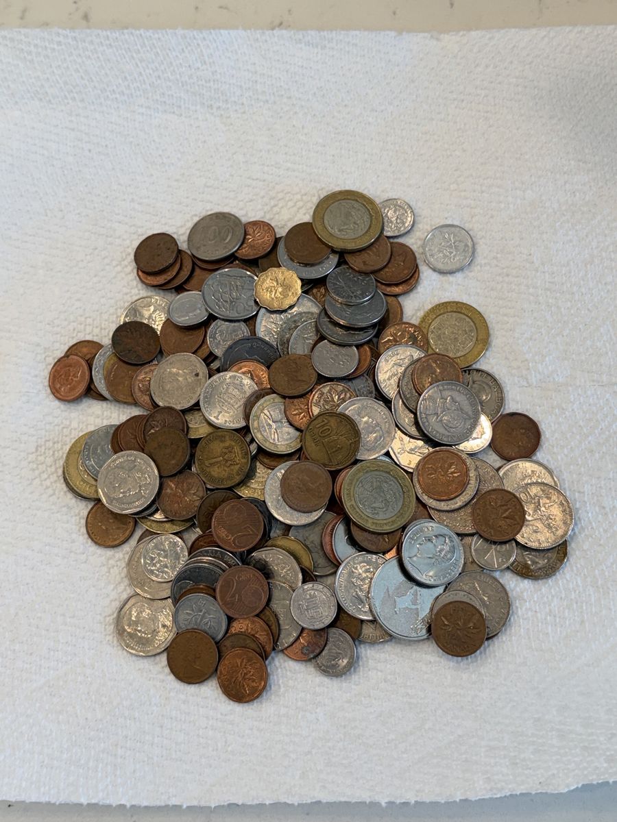 Large Foreign Coin Lot- 200+ Coins
