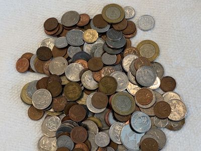 Large Foreign Coin Lot- 200+ Coins