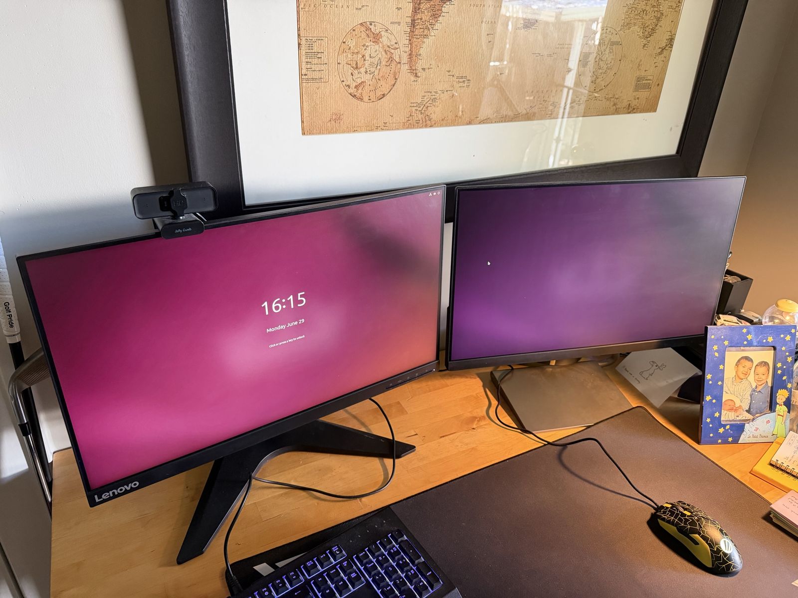 Two Lenovo 24-inch Monitors - Great Condition, Perfect for Home or Office