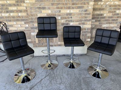 Four Adjustable Bar Stools