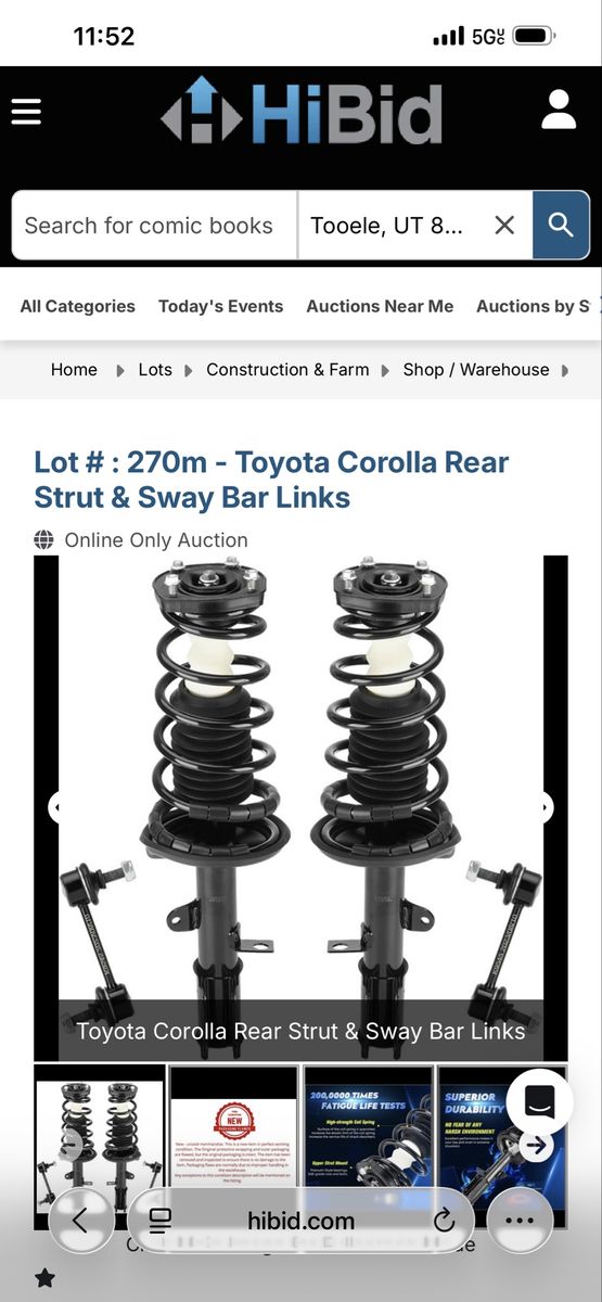 AEagle Toyota Corolla Rear Strut & Sway Bar Links (1993-2002 Corolla/Prizm/Geo)