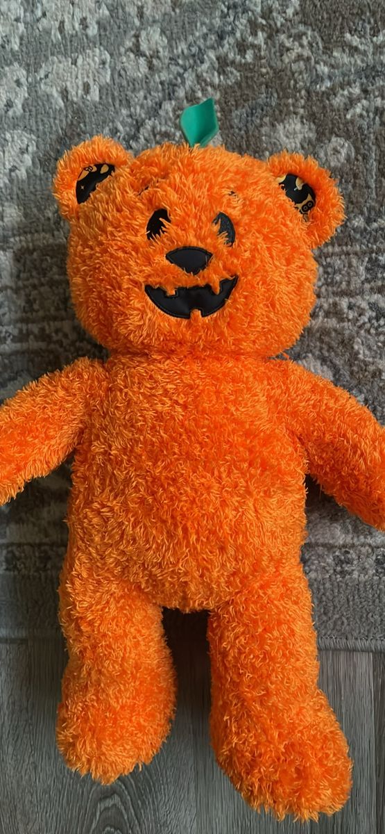 Build a Bear Halloween Pumpkin Plush Bear "Jack O' Lantern"  16"
