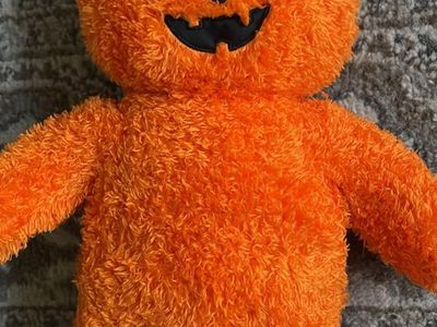 Build a Bear Halloween Pumpkin Plush Bear "Jack O' Lantern" 16"