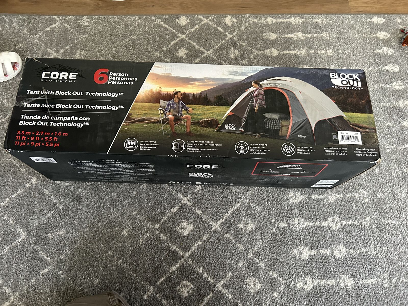 Camping Tent, 6 Person, Core Equipment