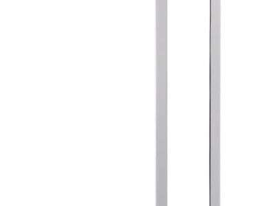 Medium Aluminum Pet Patio Door, Adjustable Height 77-5/8" to 80-3/8", 7" x 11-1/4" Flap Size, White