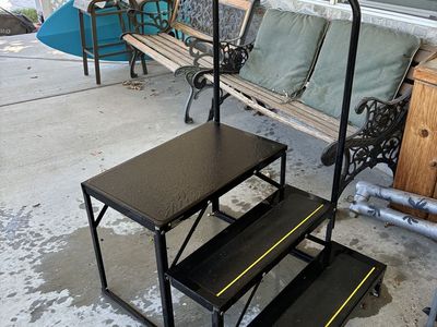 20 1/2” tall Metal Spa stairs w/L or R handrail