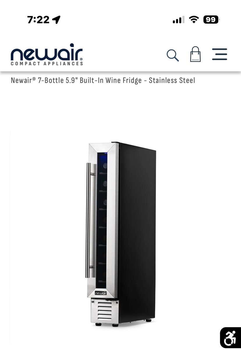 Newair 6- 7 bottle Wine Fridge- Brand New