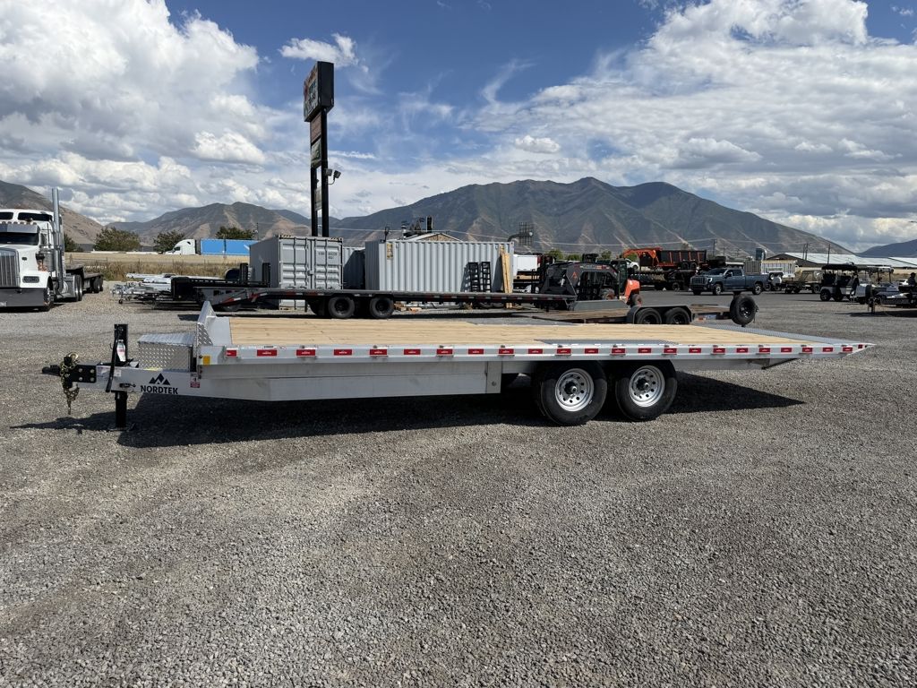 2027 Nordtek Trailers 8.5x24 Aluminum Deckover Tilt Flatbed Aluminum Trailer