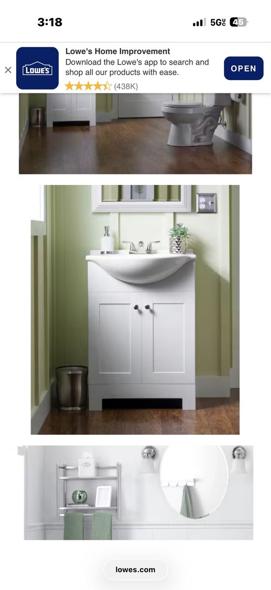 24" Brand New White Vanity