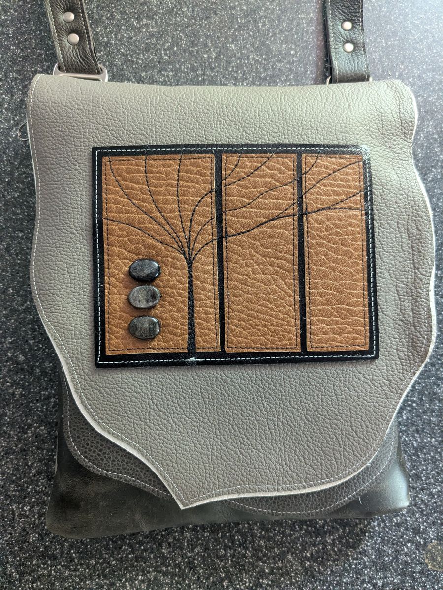 Handmade leather crossbody bag