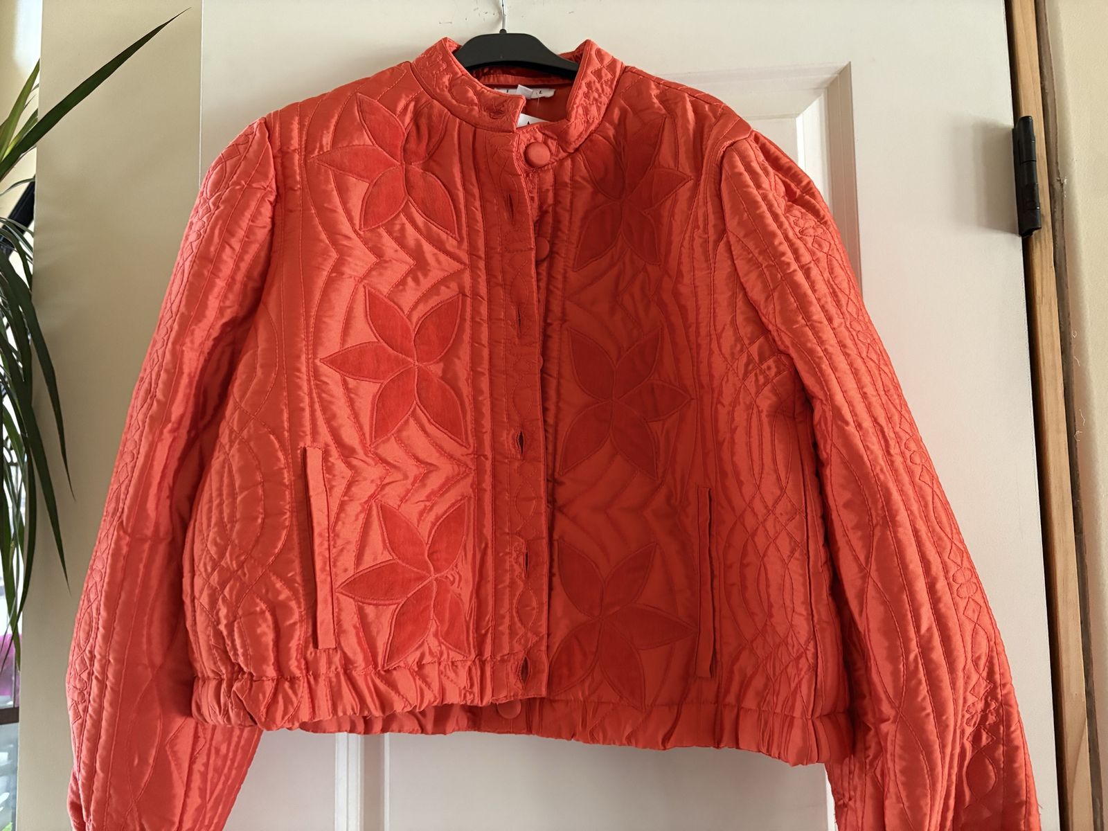 New Orange Quilted Jackets Sz S, M or L - 5 available 