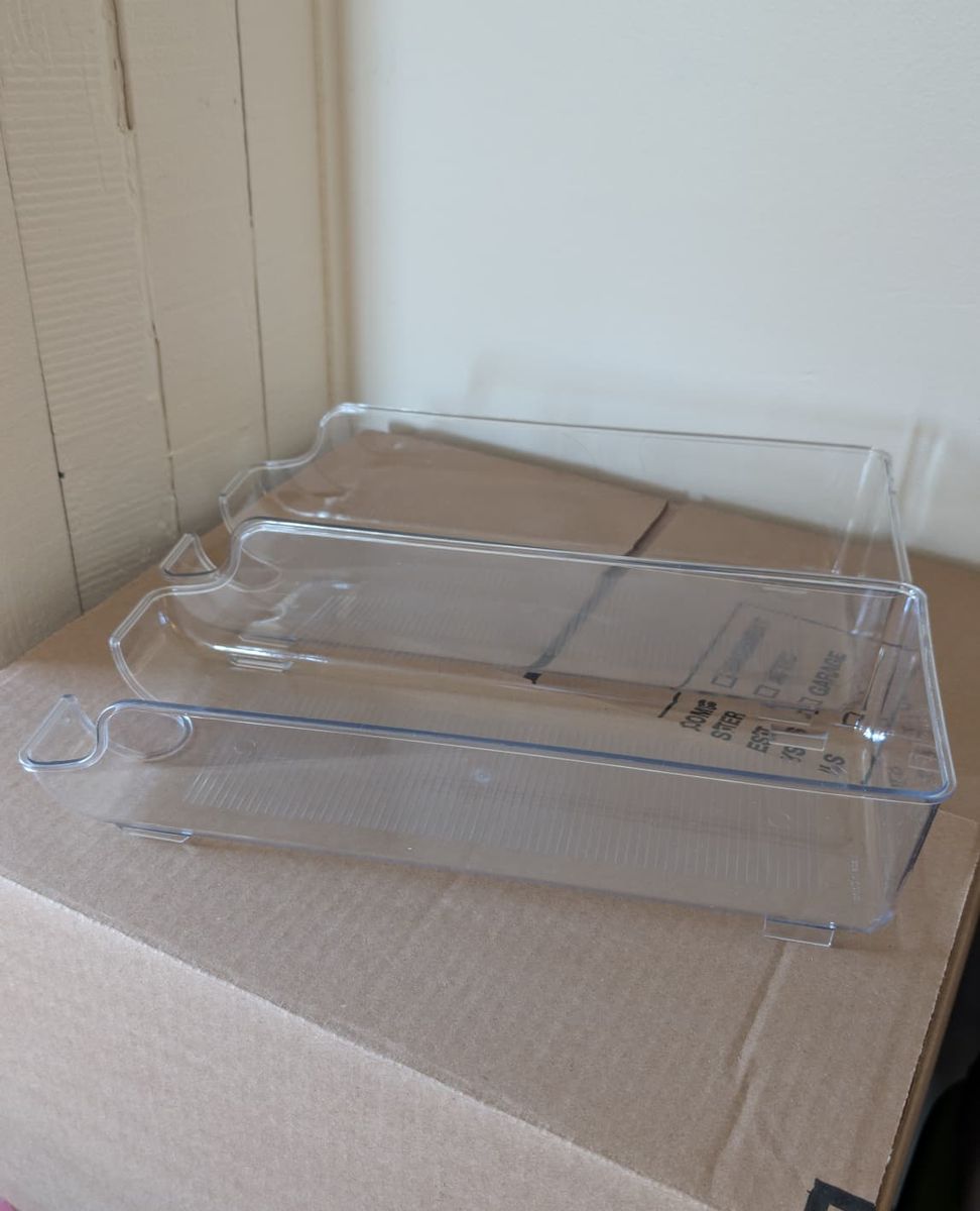 Soda Can Organizer and Dispenser for Refrigerator / Pantry, Clear, Set of 2
