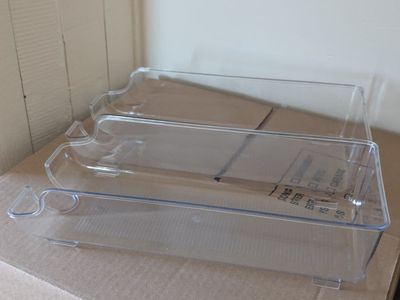 Soda Can Organizer and Dispenser for Refrigerator / Pantry, Clear, Set of 2