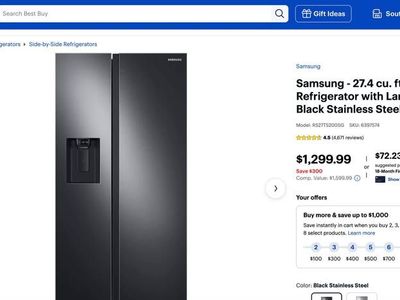 FREE NEARBY DELIVERY Samsung Side by Side Refrigerator 27.4cu. ft