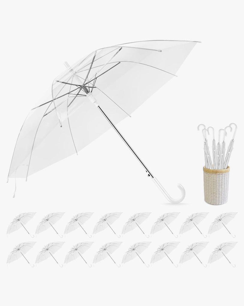 Clear Umbrellas, High Visibility, Transparent