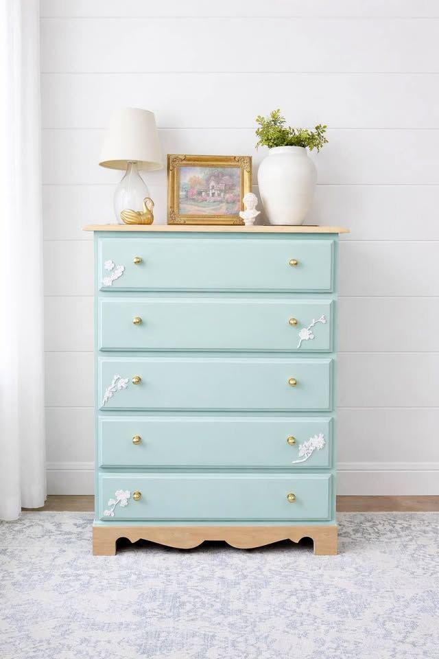 Modern Boho Chic 5 Drawer Dresser | Boho 5 Drawer Chest | Modern Dresser