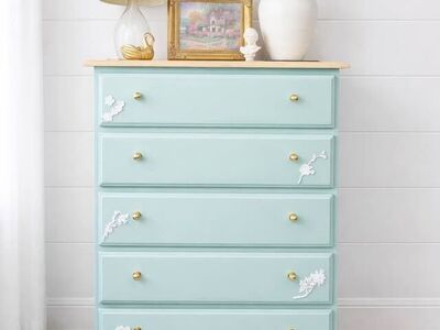 Modern Boho Chic 5 Drawer Dresser | Boho 5 Drawer Chest | Modern Dresser