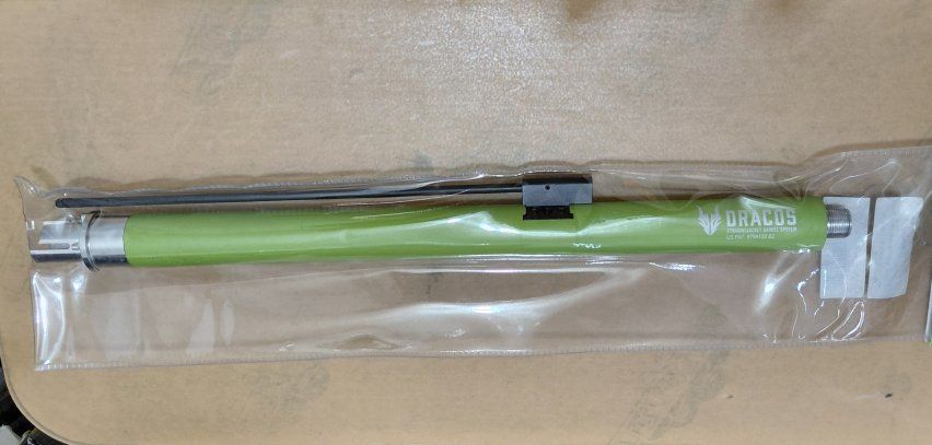 EMG x Falkor Defense Dracos 16" Zombie Green CNC Aluminum Airsoft AEG Outer Barrel