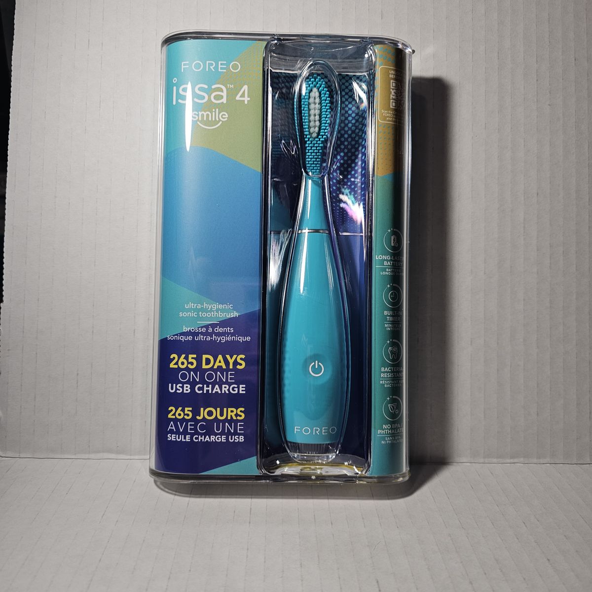 FOREO ISSA 4 Smile Summer Sky Ultra-Hygienic Sonic Toothbrush - 265 Days on 1 USB Charge