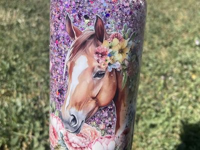 Horse Glitter Cup