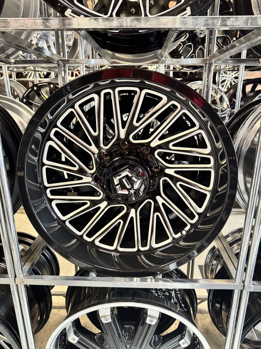 Tis Offroad 553BM Gloss Black Milled Wheel 20x10, 8x170, -12mm Offset brand new set of 4 wheels.