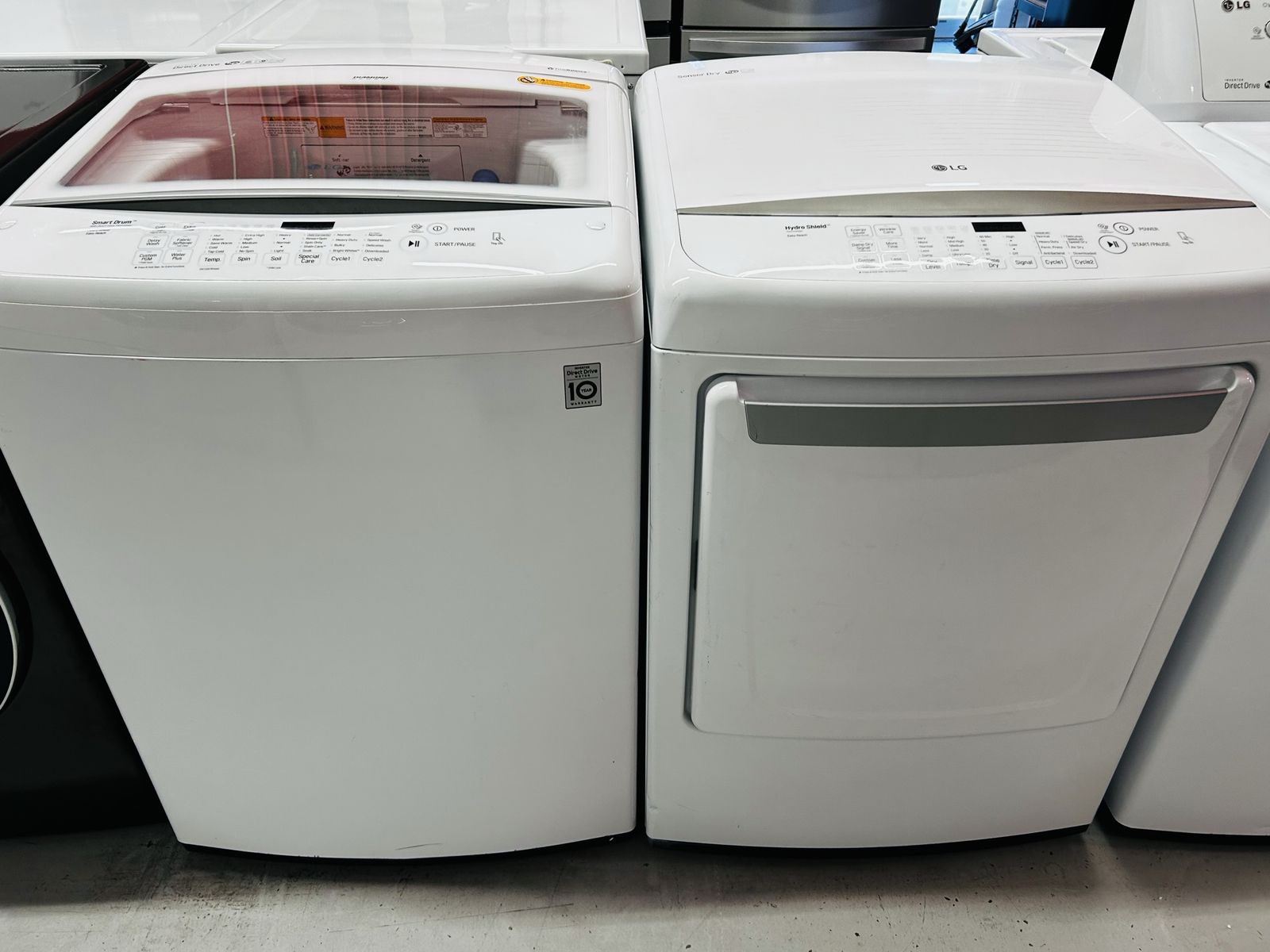 Lg Hydro Shield Electric Top Load Set