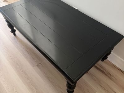 Black coffee table in Kaysville