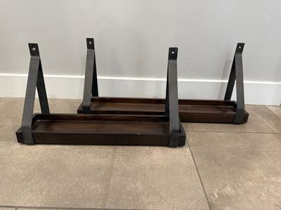 Metal & Wood Decorative Shelves