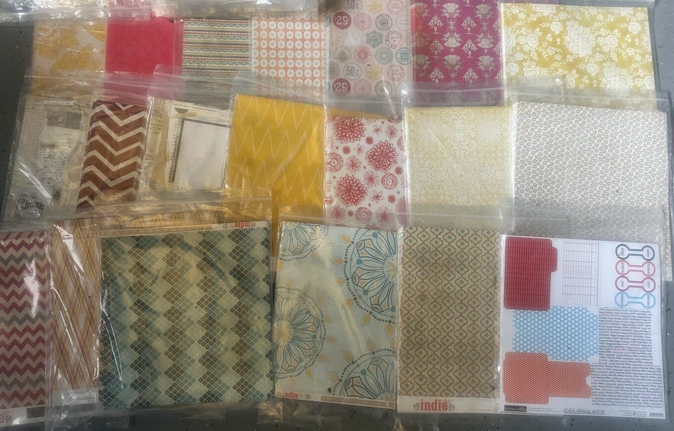 HUGE LOT OF 20 PACKS OF 12x12 SCRAPBOOKING CARDSTOCK RETAIL FOR OVER $500/NEW