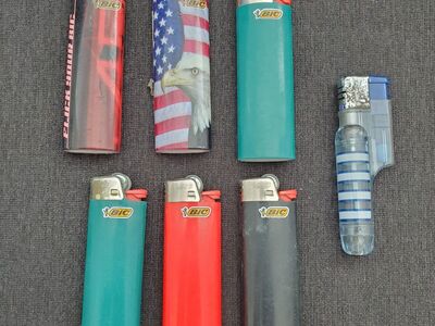 Bic Disposable Lighters and One Refillable