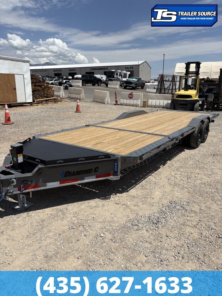 8.5x24 Diamond C HXD 208 Wide Body w/ Drive Over Fenders Tilt Trailer - 18K GVWR - ABS Brakes