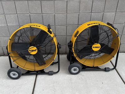 $120 Each - Dewalt 24 Inch Drum Fan - Used