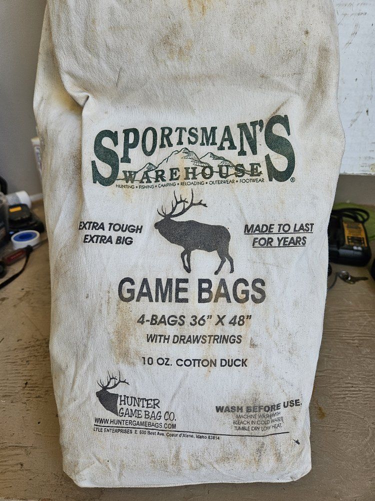Sportsman's Warehouse Game Bags 4-Pack 36" x 48" Heavy Duty Cotton Duck Canvas