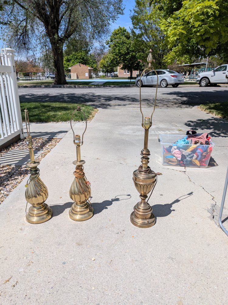 brass lamps