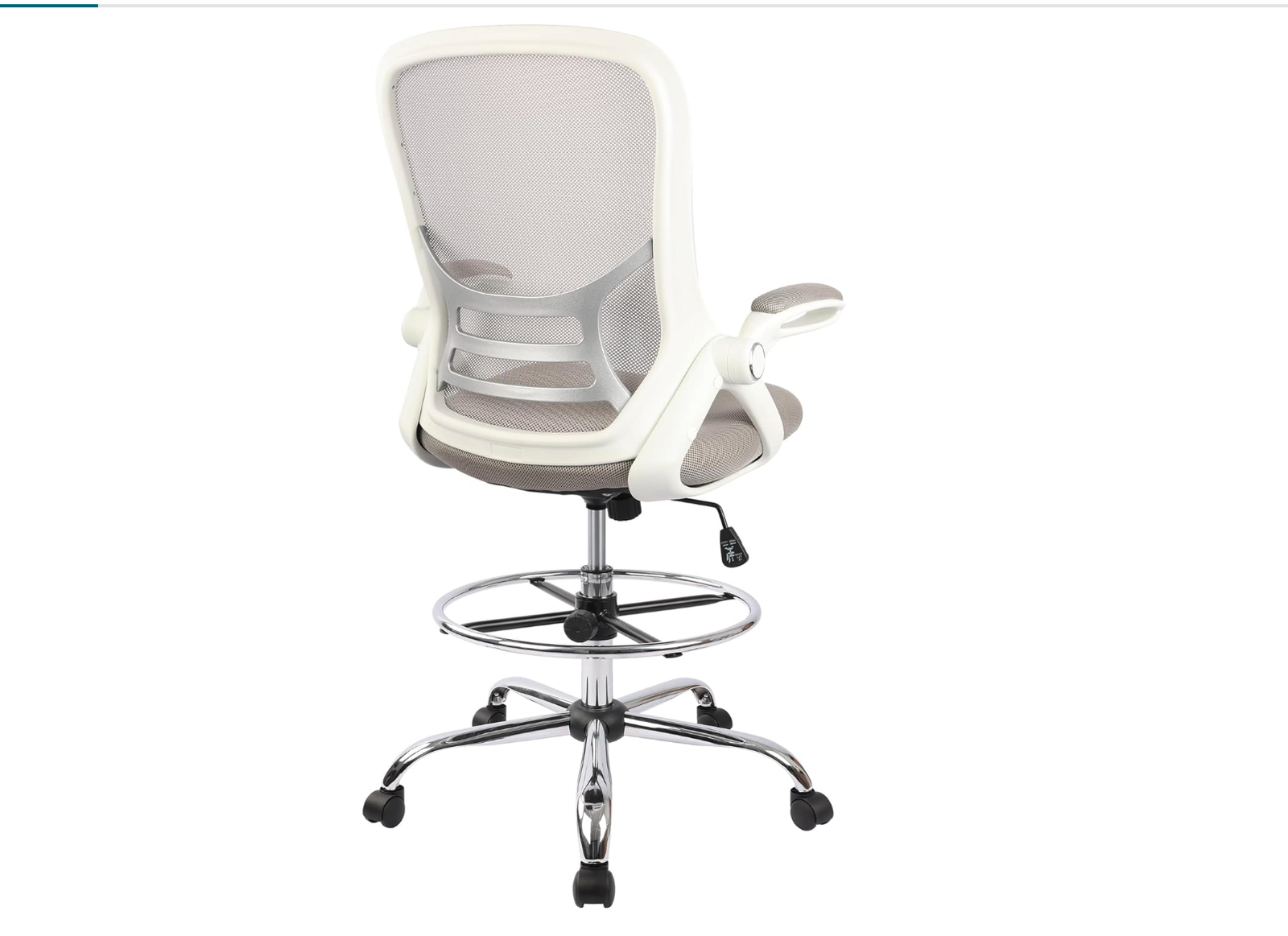 New in Box, Drafting Chair, Tall Office Chair Standing Desk Stool, Adjustable Foot Ring, Flip Arms