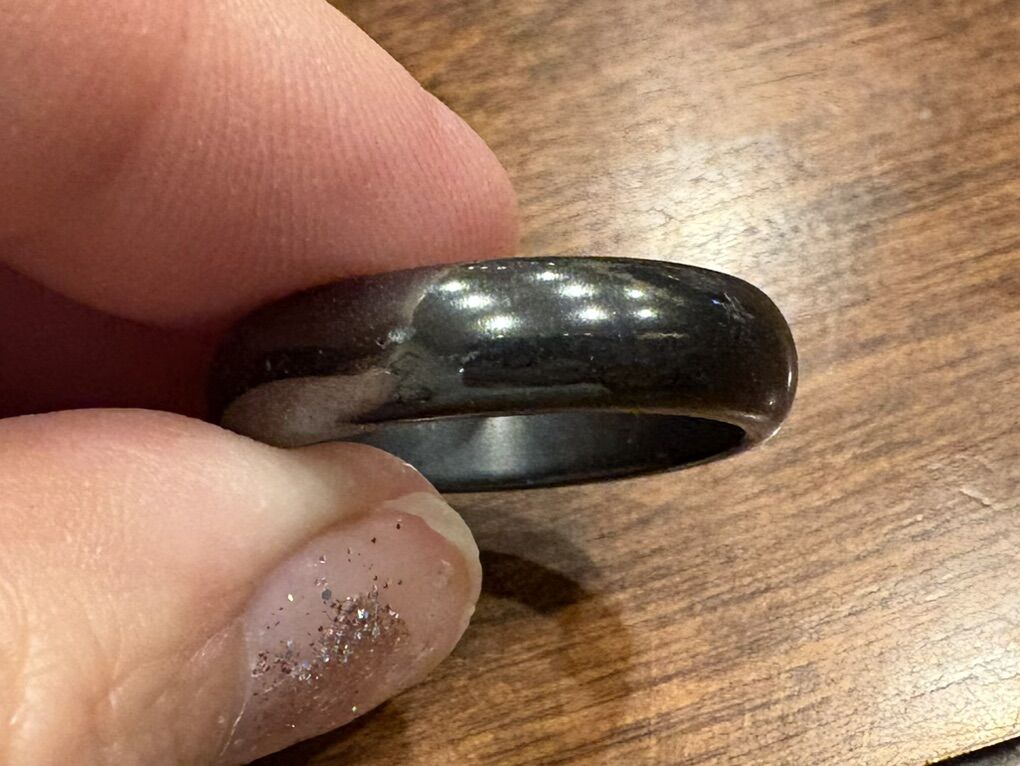 Gunmetal Tone Ring Size 10 1/2
