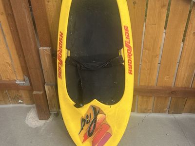 Hydro Slide Yellow Kneeboard with Padded Deck and Strap