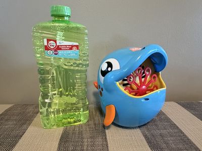 Kidz Time Whale Bubble Machine with Sealed New Bubble Solution