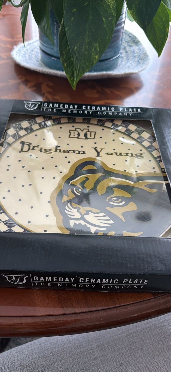 BYU Gameday Ceramic Plate - Brigham Young University Cougars Theme by The Memory Company