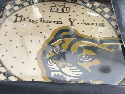 BYU Gameday Ceramic Plate - Brigham Young University Cougars Theme by The Memory Company