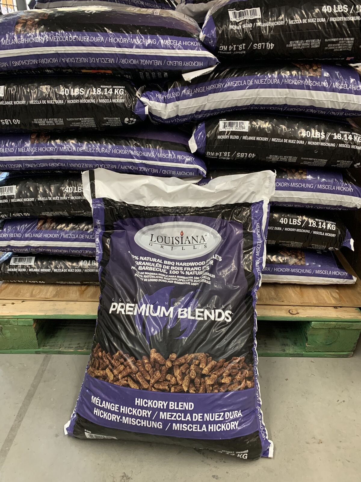 LOUISIANA GRILLS HICKORY WOOD PELLETS 40 LBS BAG
