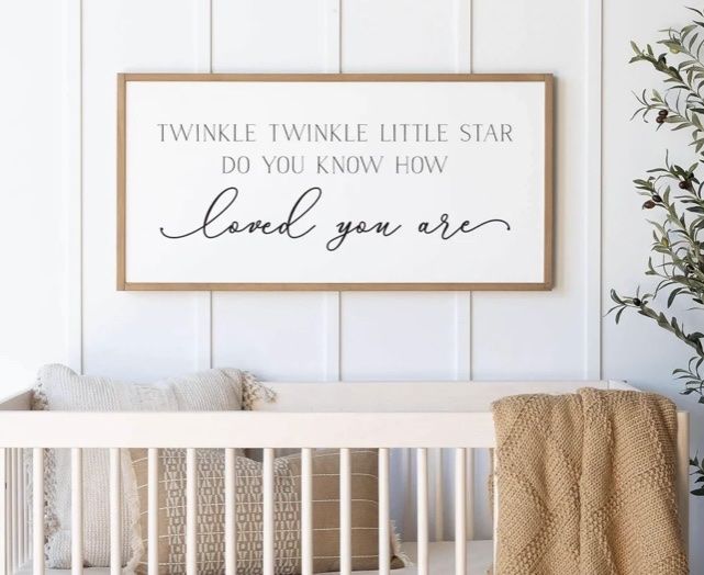 Baby or Toddler Room Wall Decor Twinkle Twinkle Little Star  NEW