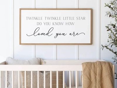 Baby or Toddler Room Wall Decor Twinkle Twinkle Little Star NEW